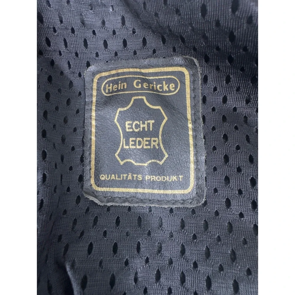 Vintage‎ Hein Gericke Leather Motorcycle Jacket Mens 46 Black 1995 Sturgis